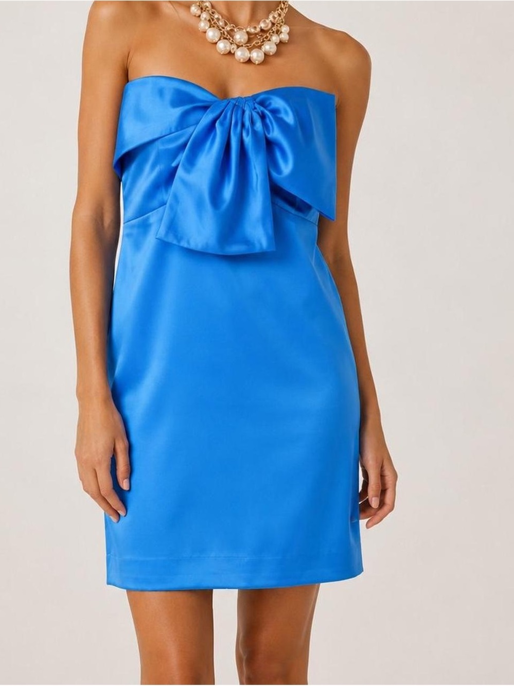 Lilly Pulitzer Strapless Cobalt Blue Bow Dress - Picture 1 of 2